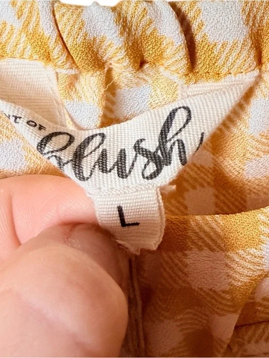 BLUSH Large Yellow and White Gingham Sundress - Picture 6 of 9